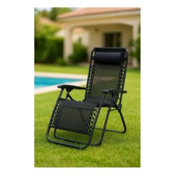 image-Folding Chair Marbueno Black 90 x 108 x 66 cm