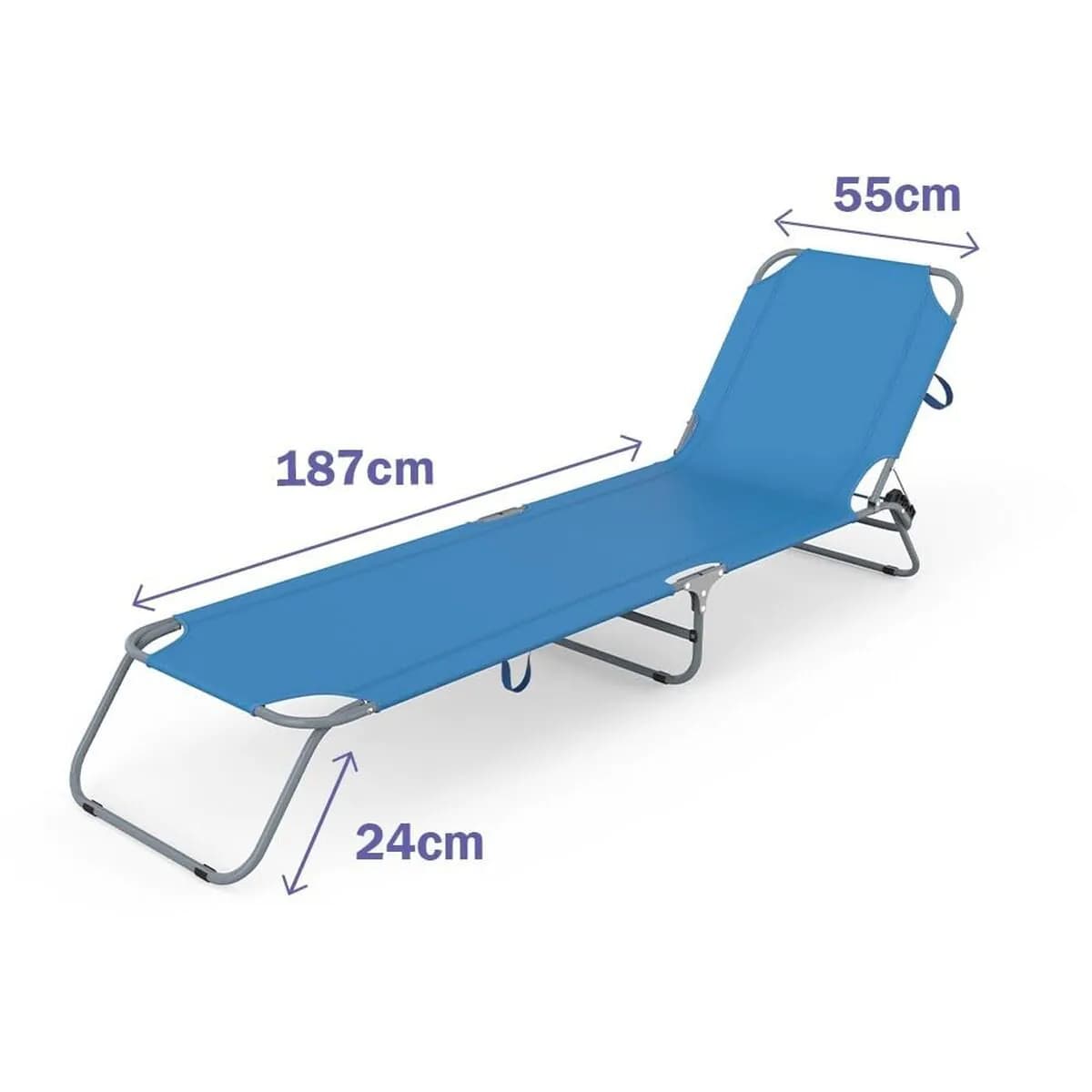 image-Sun-lounger Marbueno Blue 187 x 24 x 55 cm