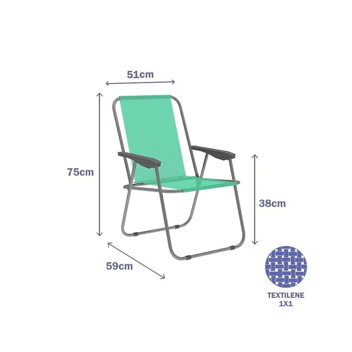 image-Folding Chair Marbueno Green 59 x 75 x 51 cm