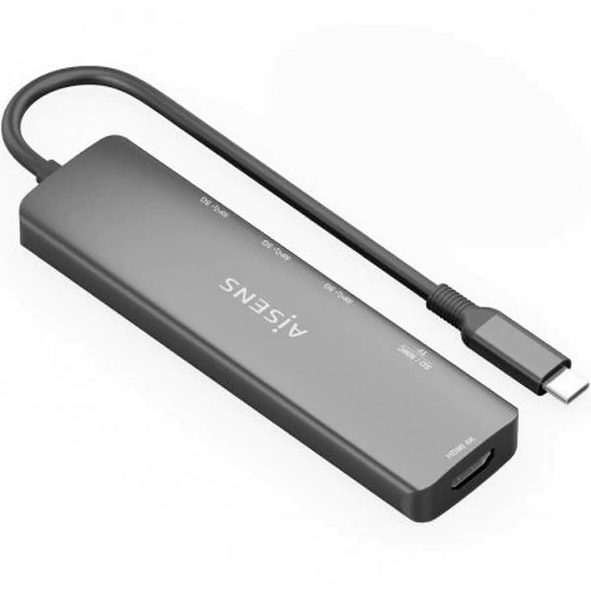 image-USB Hub Aisens USB-C DOCK 6 EN 1 Grey