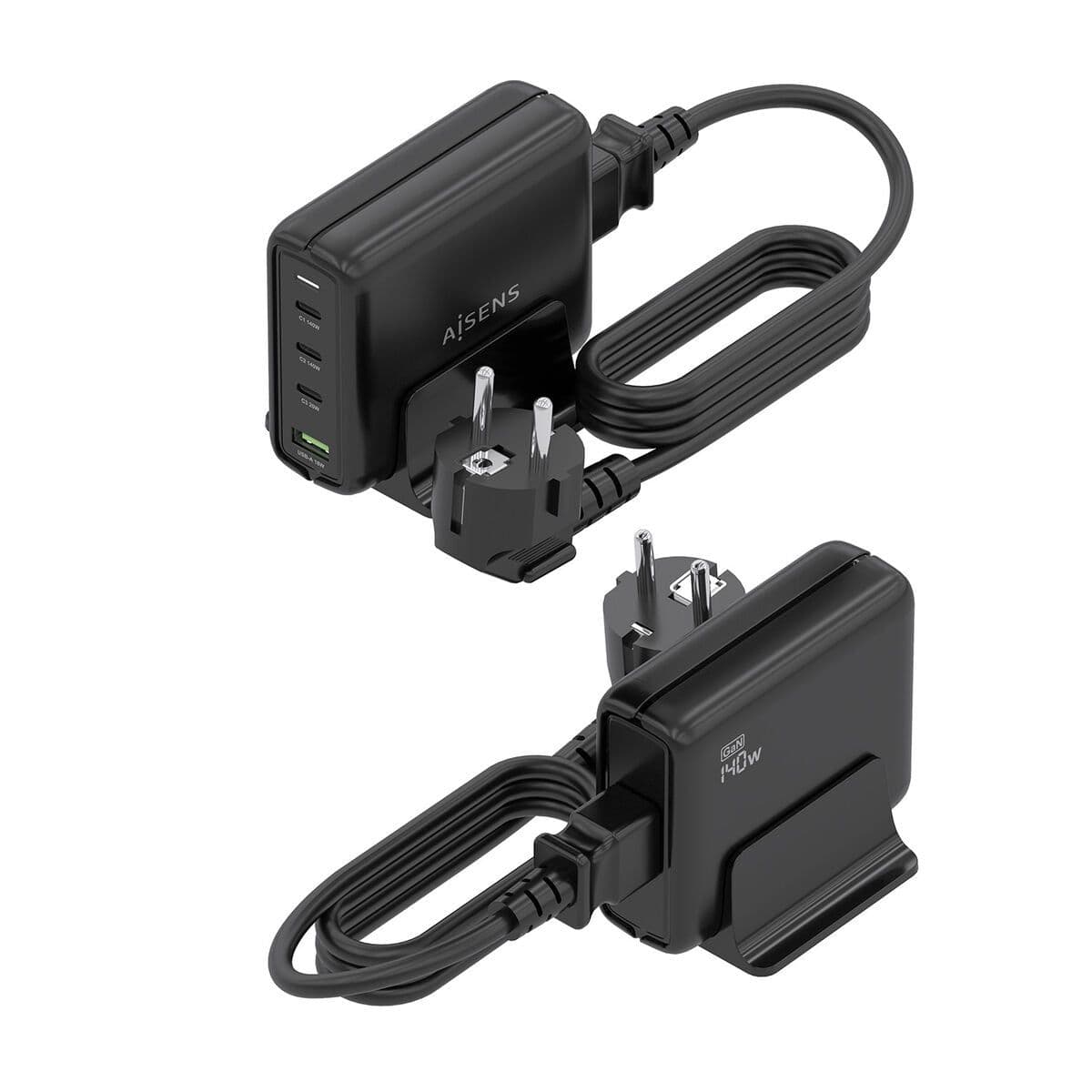 image-Wall Charger Aisens GAN Black 140 W 50 W