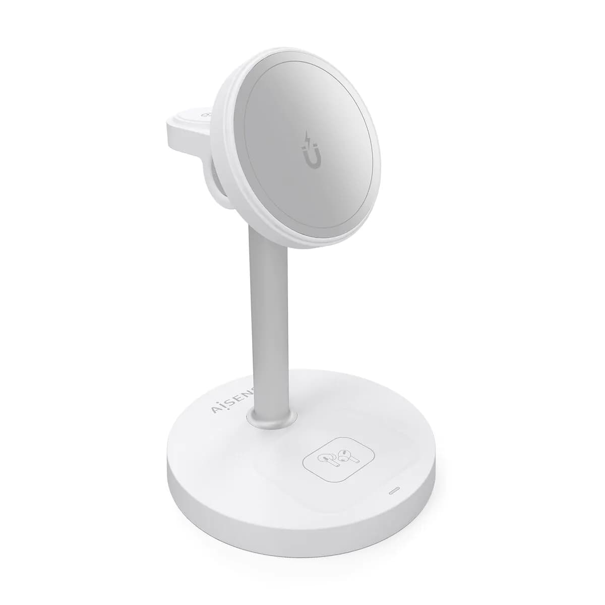 image-Cordless Charger Aisens USB-C 3IN1 15WACCS White 15 W 50 W
