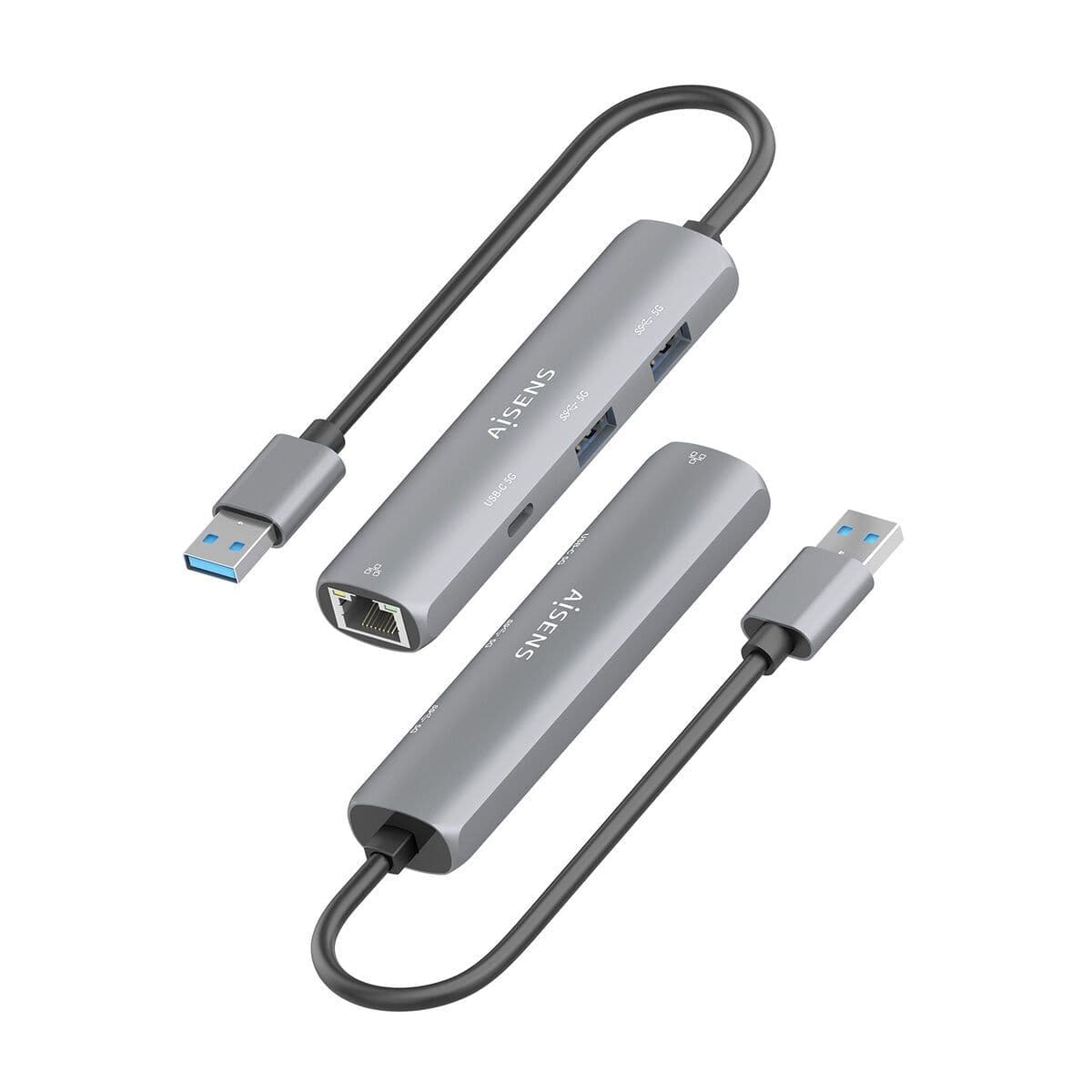 image-USB Hub Aisens ASUC-4P035-GR Grey