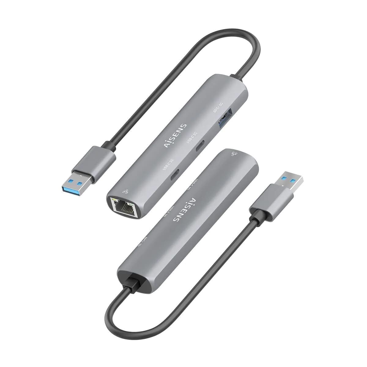 image-USB Hub Aisens ASUC-4P036-GR Grey