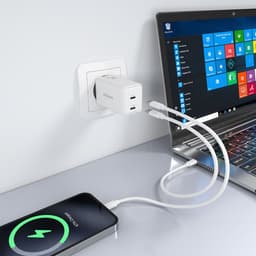 image-Wall Charger Aisens ASCH-65W2P078-W White 65 W