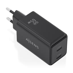 image-Wall Charger Aisens ASCH-65W2P079-BK Black 65 W