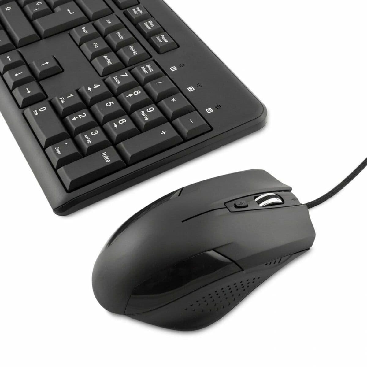 image-Keyboard and Mouse CoolBox COO-KTR-01U Black Spanish Qwerty QWERTY