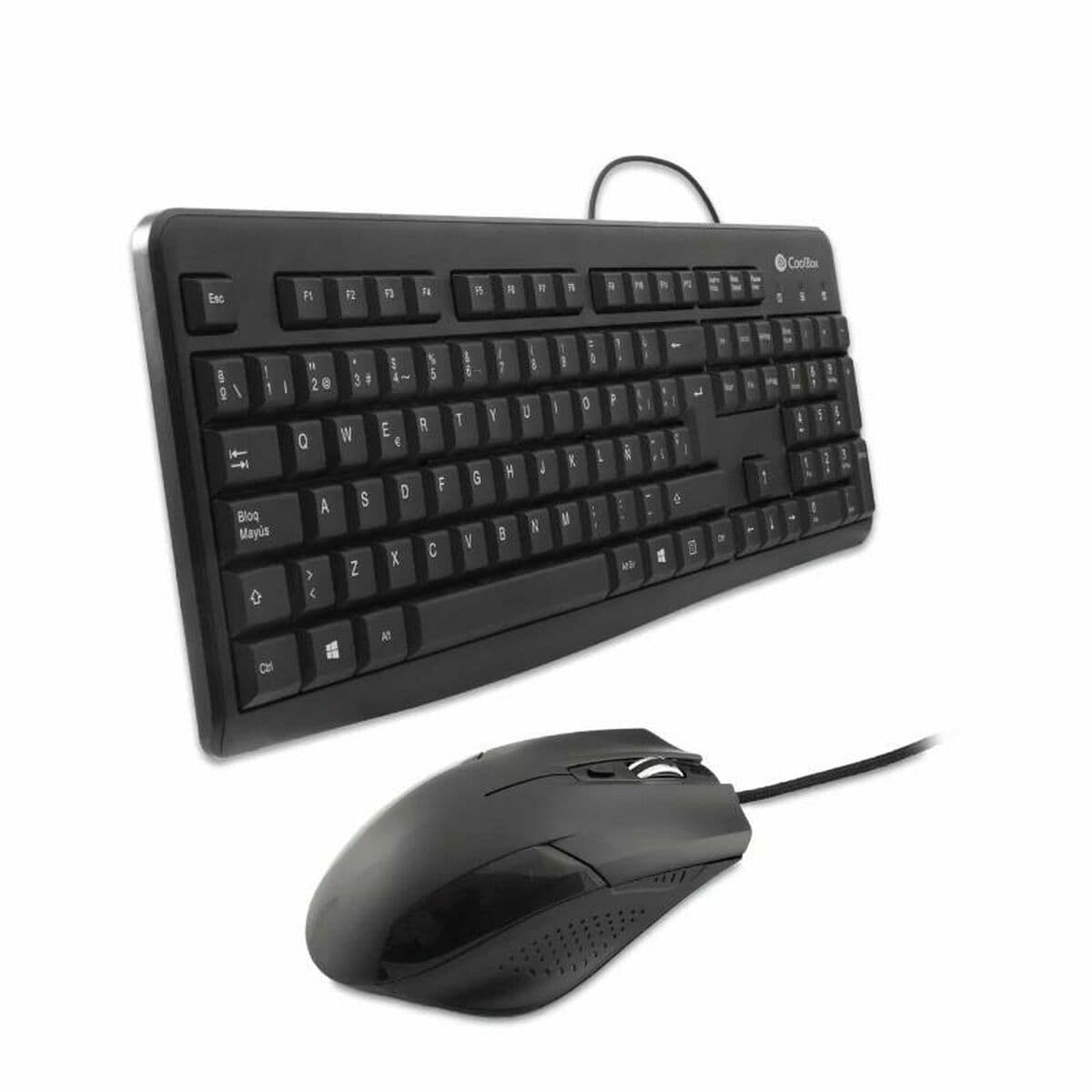 image-Keyboard and Mouse CoolBox COO-KTR-01U Black Spanish Qwerty QWERTY