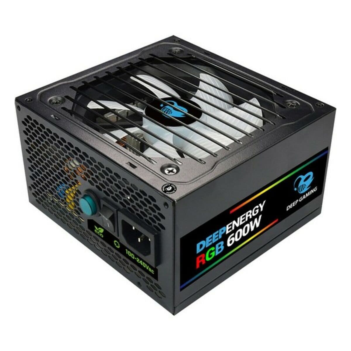 image-Power supply CoolBox DG-PWS600-MRBZ ATX 600W RGB Black Ø 12 cm x 1