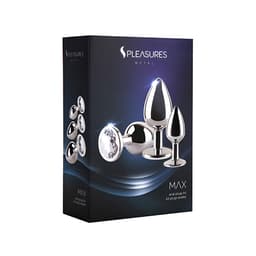 image-Anal plug S Pleasures Silver 3 Pieces