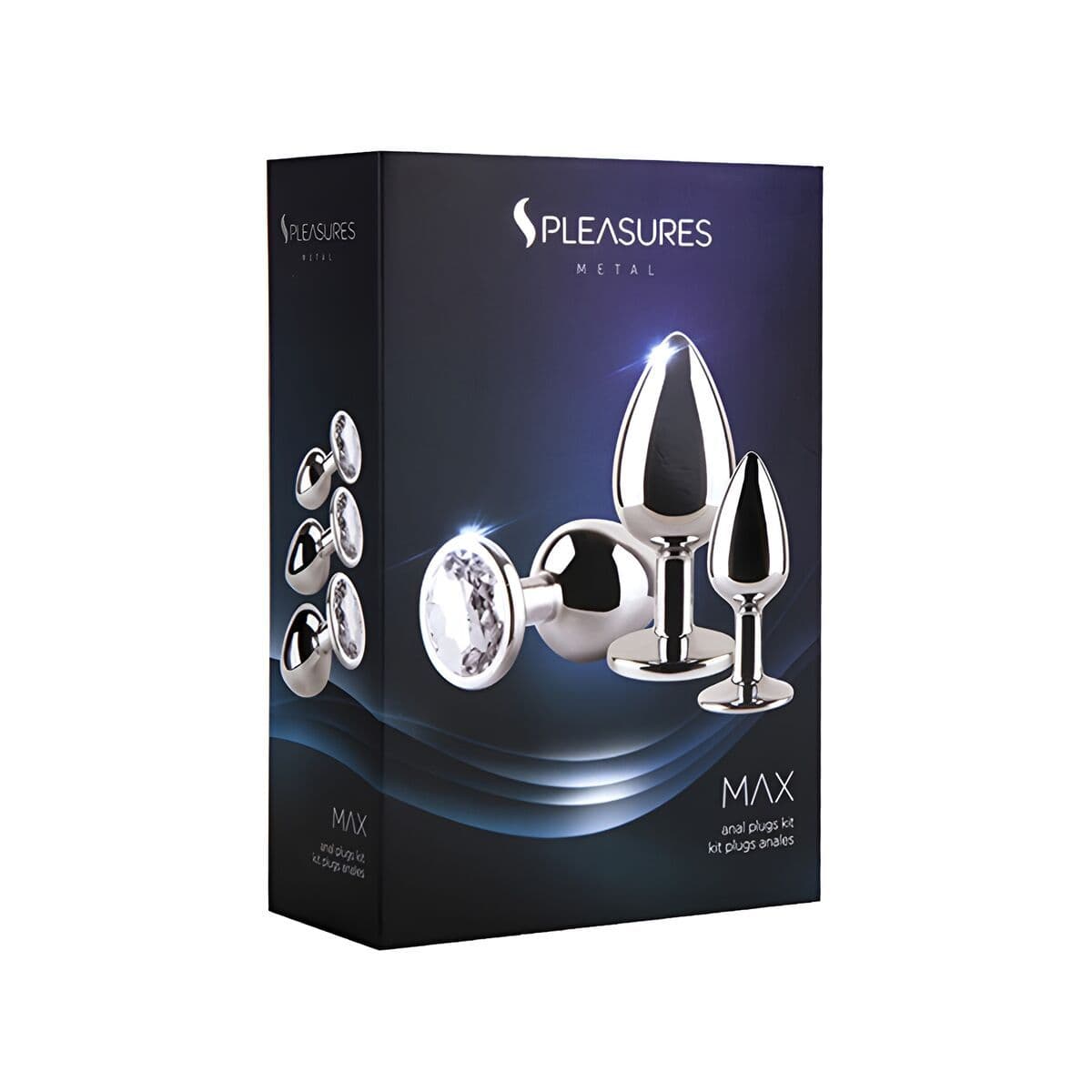 image-Anal plug S Pleasures Silver 3 Pieces
