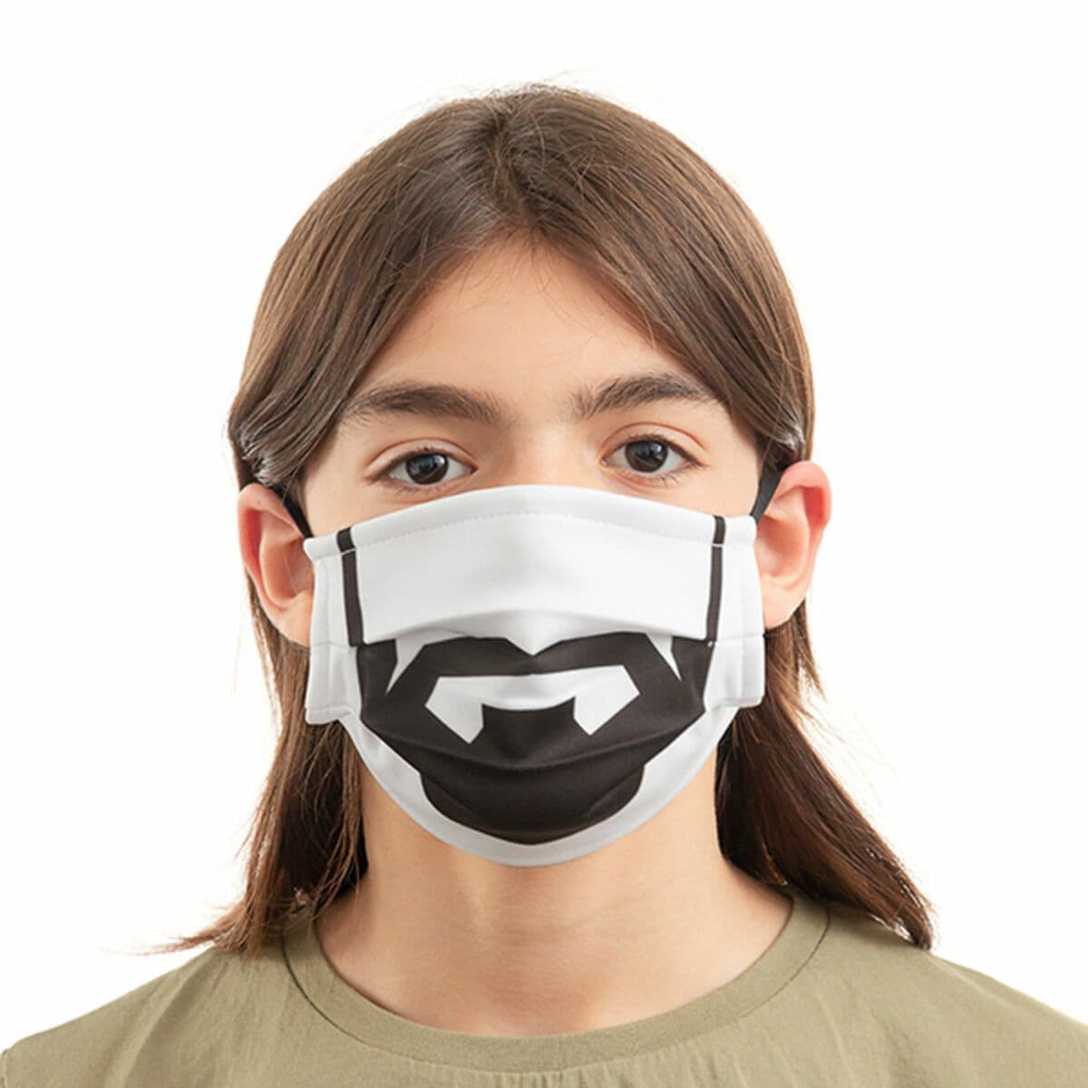 image-Hygienic Reusable Fabric Mask Beard Luanvi Size M Pack of 3 units