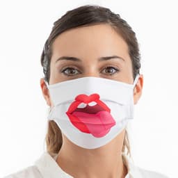 image-Hygienic Reusable Fabric Mask Tongue Luanvi Size M Pack of 3 units