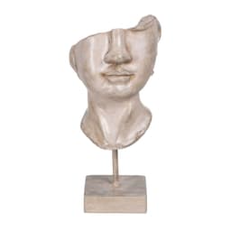 image-Decorative Figure Beige Face 12,5 x 13,5 x 27,5 cm