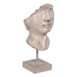 image-Decorative Figure Beige Face 12,5 x 13,5 x 27,5 cm
