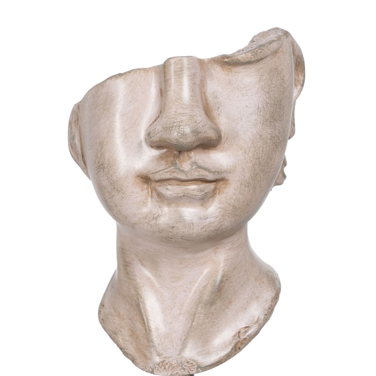 image-Decorative Figure Beige Face 12,5 x 13,5 x 27,5 cm