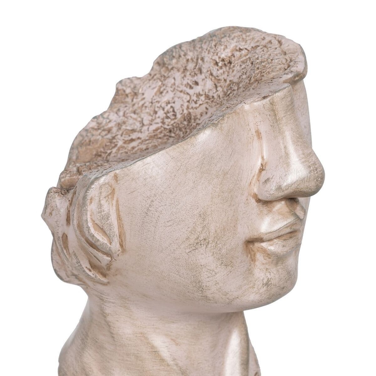 image-Decorative Figure Beige Face 12,5 x 13,5 x 27,5 cm