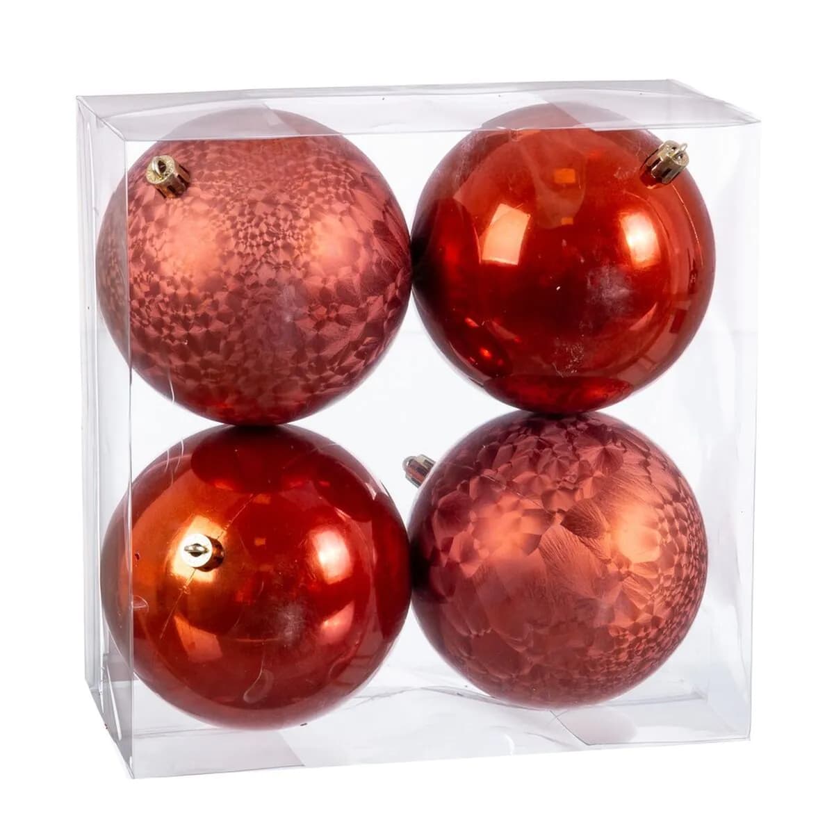 image-Christmas Baubles Copper Plastic 10 x 10 x 10 cm (4 Units)
