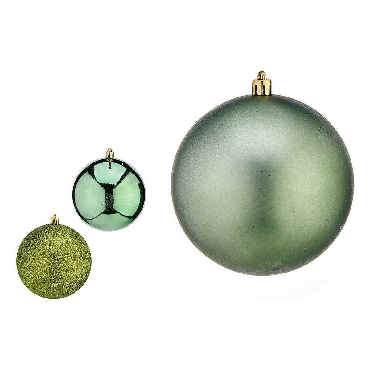 image-Christmas Baubles Krist+ Green Plastic Ø 10 cm 6 Units