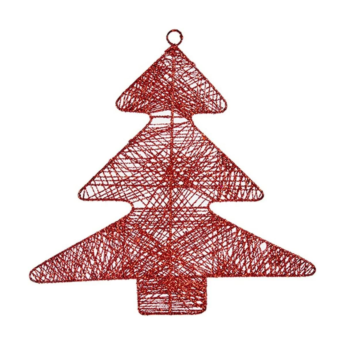 image-Christmas bauble Krist+ Red Metal Christmas Tree 36,7 x 0,2 x 37,5 cm