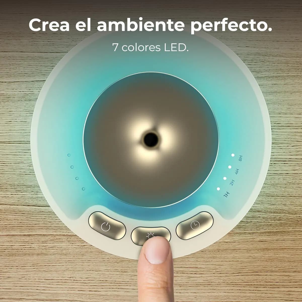 image-Cecotec Humidifier PureAroma 3000 10L 10W Bluetooth Speaker LED 3 modes white