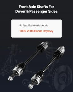 image-VEVOR CV Axle Shaft Assembly, 2 Pieces Front Left & Right (Driver and Passenger Side), Automotive Replacement CV Joint Axles Pair Compatible with 2005-2006 Honda Odyssey, Alloy Steel & Carbon Steel