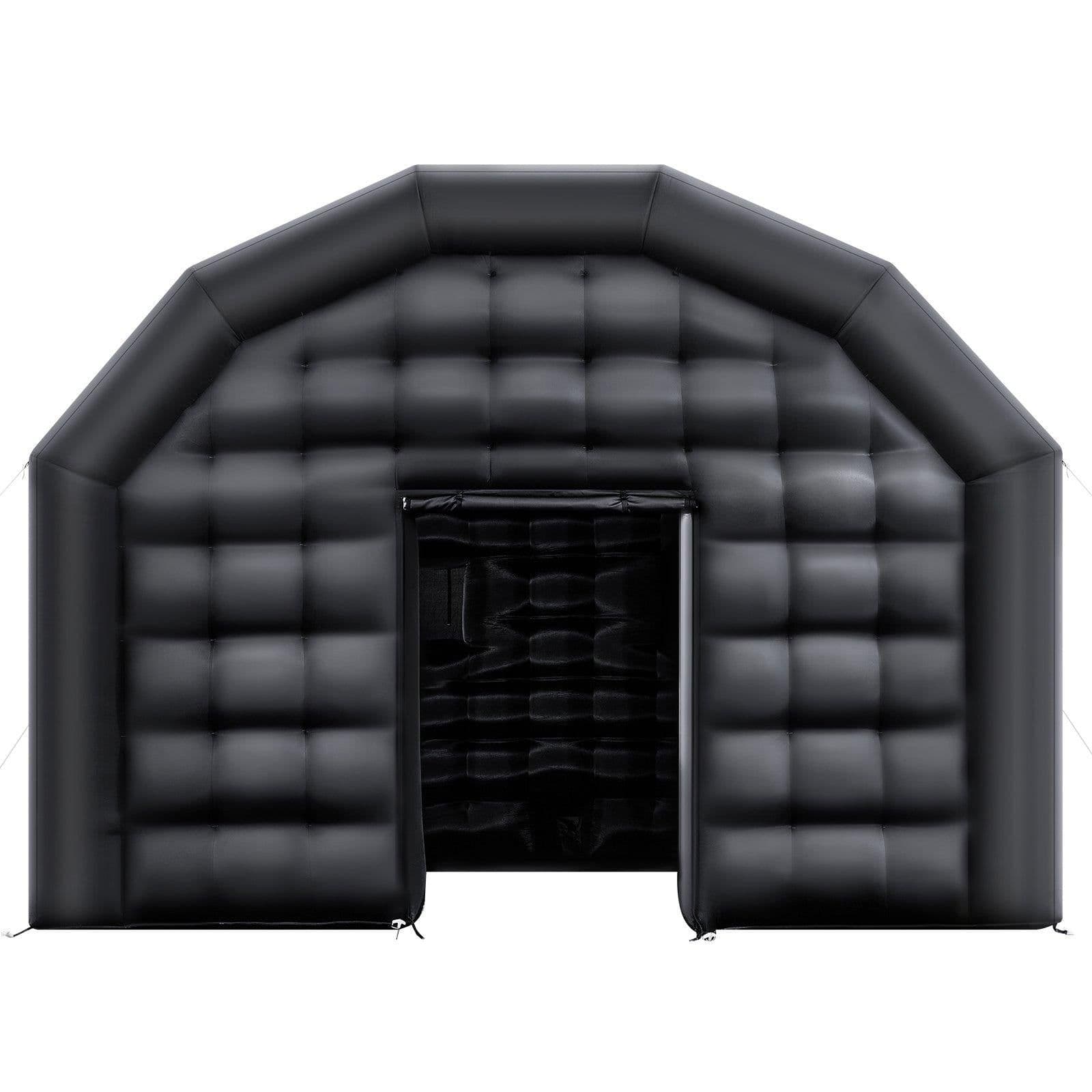 image-VEVOR Inflatable Nightclub, 19.7 x 16.4 x 12 ft Inflatable Party Tent with 680W Blower & Sandbag, Ventilated Blow up Night Club with 2 Windows, Air Cube House for Event Birthday Wedding Party