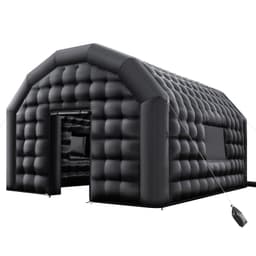 image-VEVOR Inflatable Nightclub, 19.7 x 16.4 x 12 ft Inflatable Party Tent with 680W Blower & Sandbag, Ventilated Blow up Night Club with 2 Windows, Air Cube House for Event Birthday Wedding Party