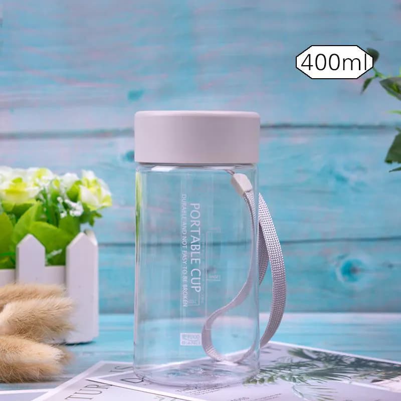 image-Mini Plastic Cup Water Cup Cute Portable Accompanying Cup With Rope
