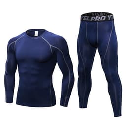 image-Men's Fitness Training Suit Black XXL
