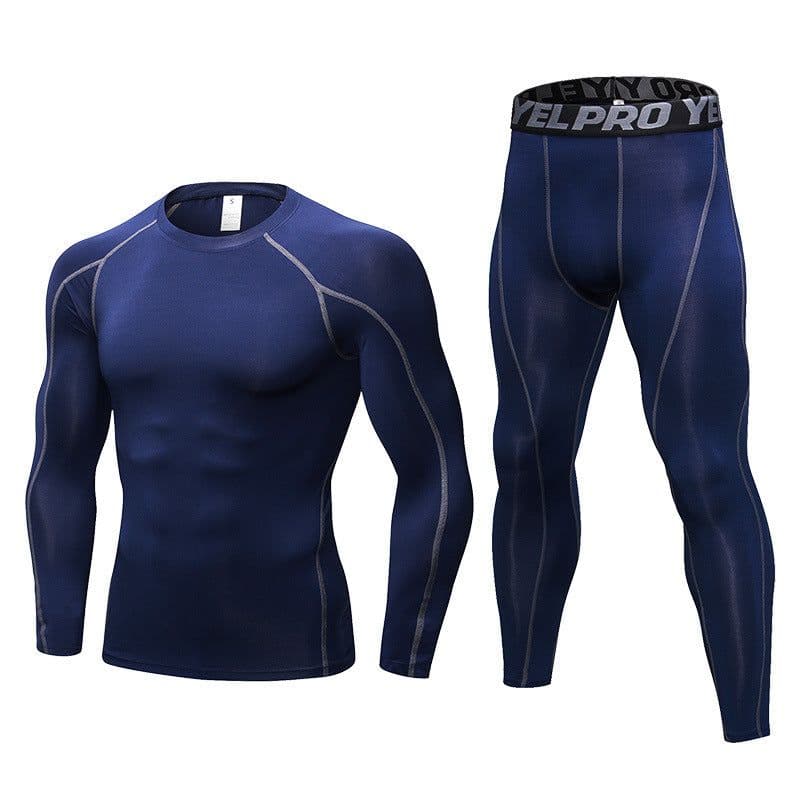 image-Men's Fitness Training Suit Black XXL