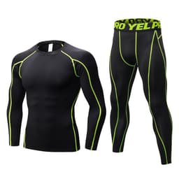 image-Men's Fitness Training Suit Black XXL