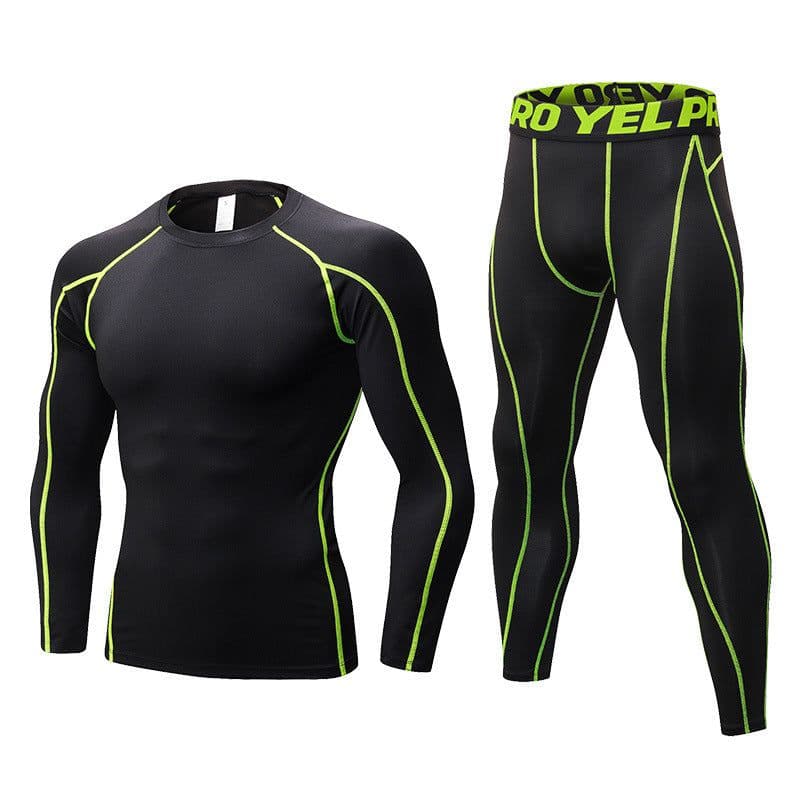 image-Men's Fitness Training Suit Black XXL