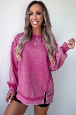 image-Valerian Mineral Wash Sweatshirt - Exposed Seam