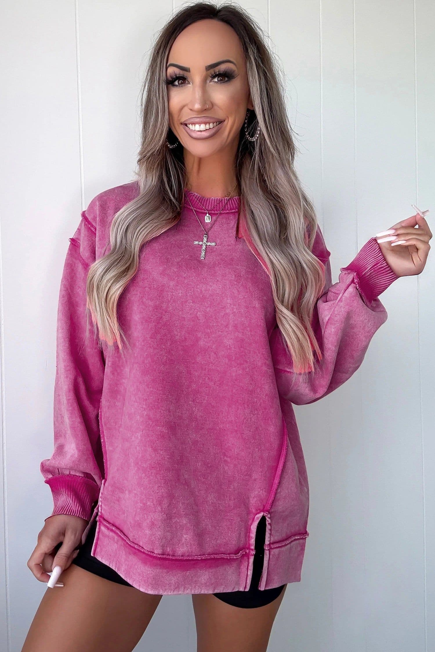 image-Valerian Mineral Wash Sweatshirt - Exposed Seam