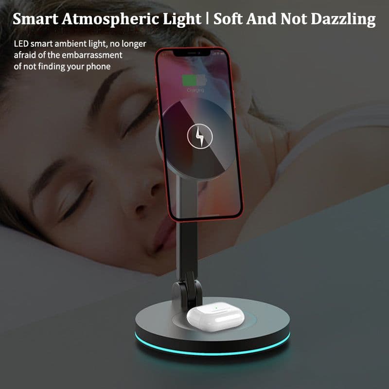 image-Compatible with Apple 2 In 1 Magnetic Wireless Charger Stand