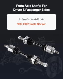 image-VEVOR CV Axle Shaft Assembly, 2 Pieces Front Left & Right (Driver and Passenger Side), Automotive Replacement CV Joint Axles Pair Compatible with 1996-2002 Toyota 4Runner, Alloy Steel & Carbon Steel