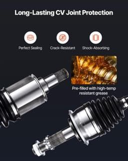 image-VEVOR CV Axle Shaft Assembly, 2 Pieces Front Left & Right (Driver and Passenger Side), Automotive Replacement CV Joint Axles Pair Compatible with 1996-2002 Toyota 4Runner, Alloy Steel & Carbon Steel