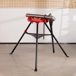 image-VEVOR 460-6 Tripod Pipe Chain Vise 1/8"-6" Capacity,Pipe Stand Portable Foldable Steel Legs,Pipe Jack Stands with Tool Tray, Tripod Stand Chain Vise Ideal for a Variety of Pipe Materials