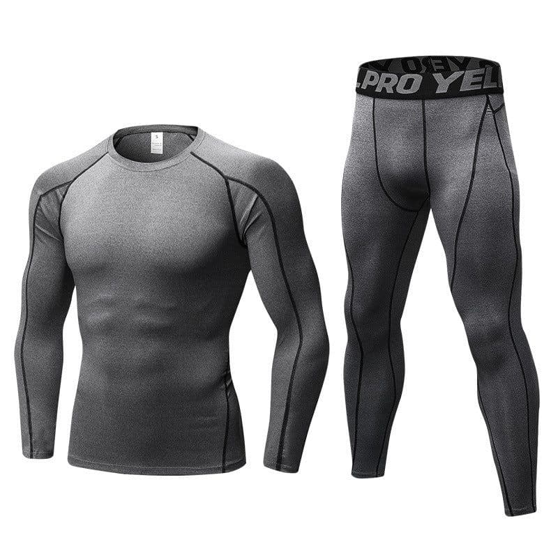 image-Men's Fitness Training Suit Black XXL