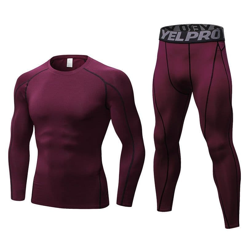 image-Men's Fitness Training Suit Black XXL