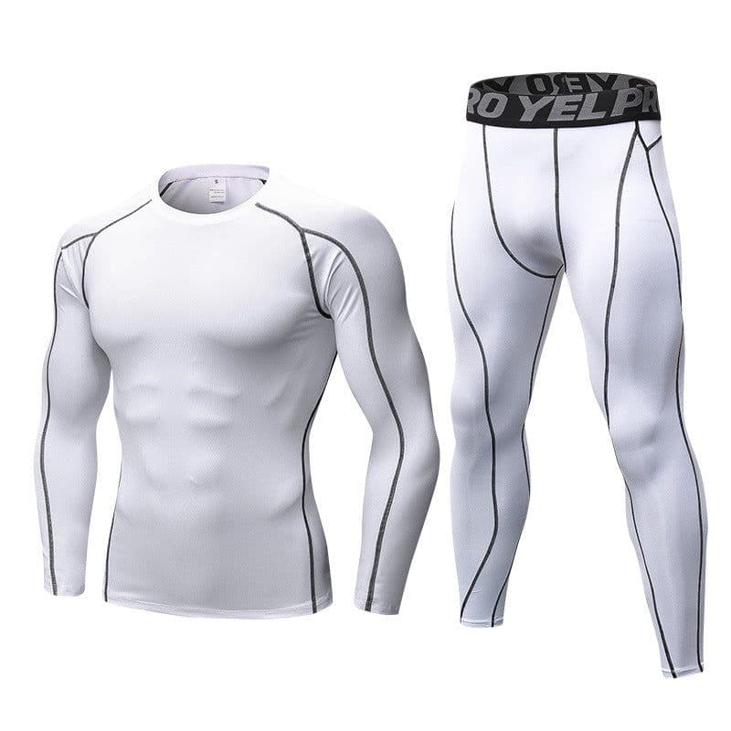 image-Men's Fitness Training Suit Black XXL