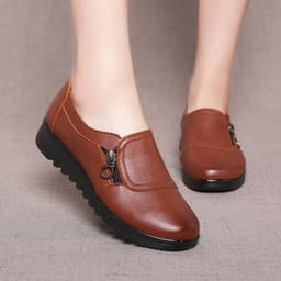 image-Sai Peng Women's Wedge Shoes Brown Size 41