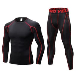 image-Men's Fitness Training Suit Black XXL