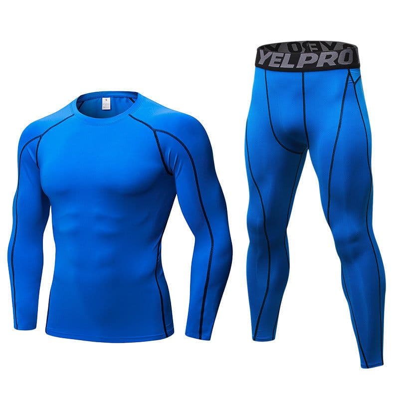 image-Men's Fitness Training Suit Black XXL