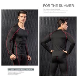 image-Men's Fitness Training Suit Black XXL