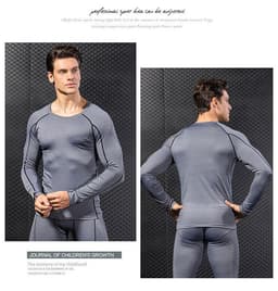 image-Men's Fitness Training Suit Black XXL