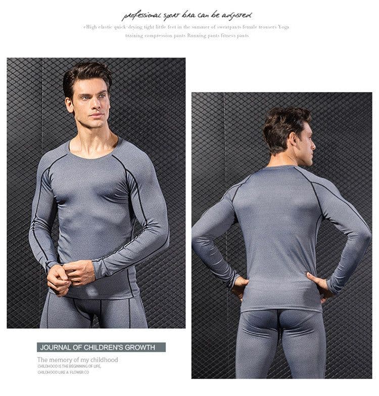 image-Men's Fitness Training Suit Black XXL