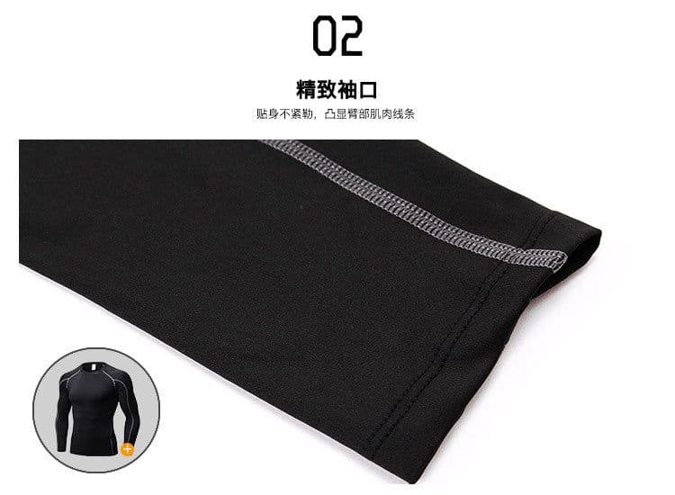 image-Men's Fitness Training Suit Black XXL