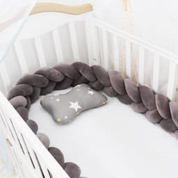 image-Baby Bumper Bed Braid Knot Pillow Cushion Bumper for Infant cuna Bebe lit Crib Protector Cot Bumper Room Decor
